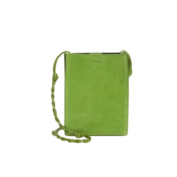 JIL SANDER Small Tangle Suede Shoulder Bag- Bright Green - Picture 1 of 11